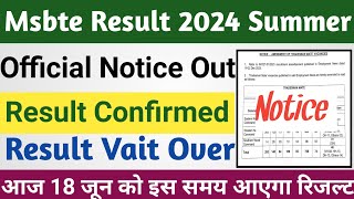 Msbte Result 2024 Summer  Msbte Result Letest Update  Msbte Result Date ✅ [upl. by Fedora947]