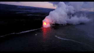 Dji Mavic pro lava exploding in hawaii ocean [upl. by Mayne]