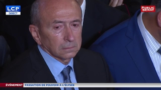 La larme de Gérard Collomb devant Emmanuel Macron à lÉlysée [upl. by Neerom355]