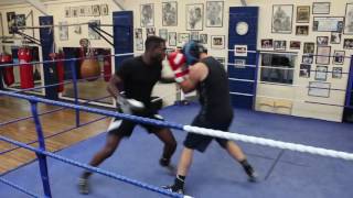 Jonathan Kumuteo  Sparring at Finchley London Boxing Club  jkboxing [upl. by Eicyac]