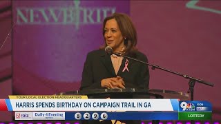 Harris campaigns in Georgia delivering remark at church service [upl. by Clarisse30]