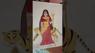 Ma Santoshi painting 🖌️🎨Art Magic 🪄shorts [upl. by Rosita447]