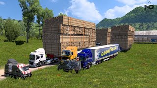 ETS2 Online  Chuyến Hàng Chở Gỗ Lậu Siêu Khổng Lồ  P2 [upl. by Atirb]