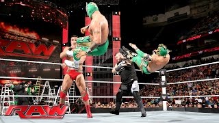 The Lucha Dragons vs Kevin Owens amp Alberto Del Rio Raw June 13 2016 [upl. by Aneg]