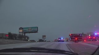 First responders deal with accidents and stranded cars in Central Texas [upl. by Yekciv]