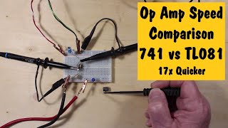 Op Amp Speed Comparison  uA741 vs TL081  Kinda Unfair electronics experiment [upl. by Furgeson]