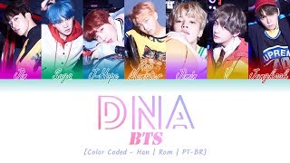 BTS  DNA Lyrics HangulRomanizationPTBR [upl. by Irahs851]