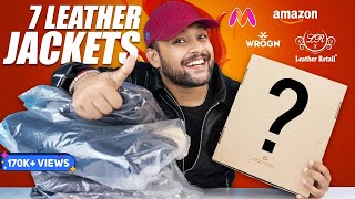 7 Best Stylish Leather Jackets for Winter Men 🔥 Jacket Haul Review 2024  ONE CHANCE [upl. by Tihor749]