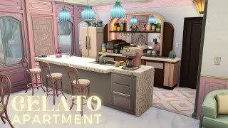 Art Deco Gelato Bar apartment 🍨 The Sims 4 Speed Build 🍨 No cc [upl. by Lapointe635]