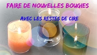 COMMENT FAIRE DES BOUGIES avec les restes de cire  Bougie 3 couleurs [upl. by Cave]