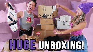 HUGE UNBOXING HAUL Testing New Makeup W Ayla Woodruff HILARIOUS [upl. by Mila585]