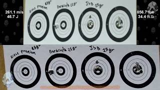 JSB Exact Jumbo HampN Baracuda Match Rifle Round Premium  Hatsan BT65 SB Elite 22 PCP air rifle [upl. by Yael]