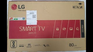 LG TV Unboxing 2017  32LH604T Full HD LED Smart TV with Wall Mount in Hindi [upl. by Nauwaj]