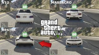 GTA V  Grotti Bestia vs Massacro vs Schafter V12 vs Jester  Aceleración y Velocidad [upl. by Einavoj]