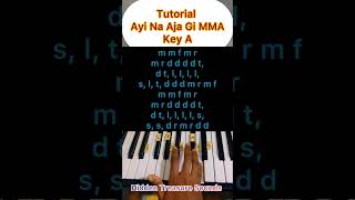 Ayi Na Aja Gi Mma Piano tutorialSofa Notes Christian Worship key A sofanotes [upl. by Hamehseer87]