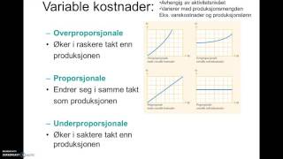 Bedrifsøkonomi del 1 Introduksjon  Kostnadsbegreper [upl. by Annahsor506]