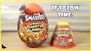 Zuru Smashers Series 4 Dino Lava Slime Surprise amp Mini Lightup Dino Opening  Birdew Reviews [upl. by Nugesulo]