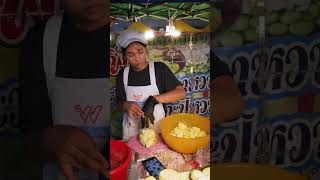 Thai Street Food Green Mango Cutting Skills [upl. by Enelyar479]