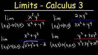 Limits of Multivariable Functions  Calculus 3 [upl. by Christabelle310]