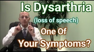 Dysarthria  Als Causes Of Slurred Speech  Loss Of Speech [upl. by Ranite]