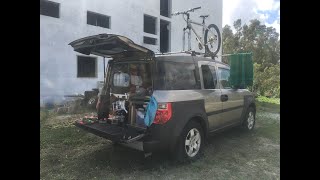 Tour of my DIY Honda Element camper [upl. by Iddet]