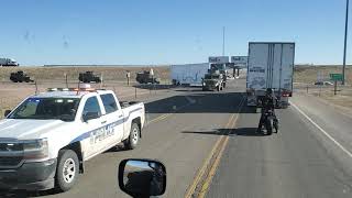 Trucker Escorted By Heavy Military Convoy [upl. by Edeline178]