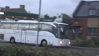 Daishs Holidays coach racing near Seaford Station 27th November 2021 [upl. by Piper]