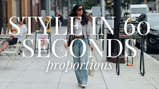 60 Second Styling Hacks How to Style Outfits With Proportions [upl. by Mabelle]