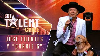 José Fuentes y la perrita “Carrie G”  Audiciones  Got Talent Chile 2024 [upl. by Trici]