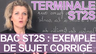 Exemple de sujet corrigé en ST2S au Bac  ST2S  Terminale  Les Bons Profs [upl. by Annoiek]