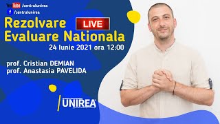 Rezolvarea LIVE a subiectelor de la MATEMATICA  EVALUAREA NATIONALA 2021  Prof Cristian DEMIAN [upl. by Ecnadnak343]