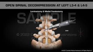 Open Spinal Decompression at Left L34 amp L45 [upl. by Ahsatsana]