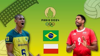 OLIMPÍADAS PARIS 2024 Polônia 3x2 Brasil  análise e comentários [upl. by Natam]