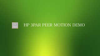 HP 3PAR Peer Motion [upl. by Yendic632]