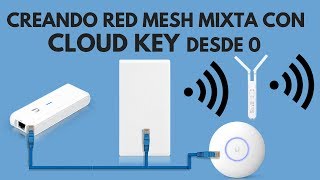 Creando una red MESH mixta con CLOUD KEY desde cero  400 usuarios [upl. by Lael]