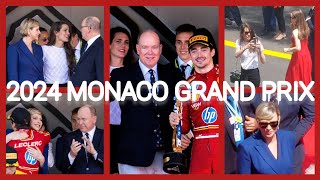 Princess CHARLENE Prince ALBERT CHARLOTTE Casiraghi and Princely Family at 2024 Monaco Grand Prix [upl. by Lrig]