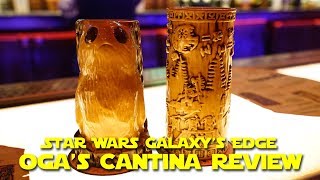 Ogas Cantina Review  Star Wars Galaxys Edge  Disneyland [upl. by Enymzaj225]