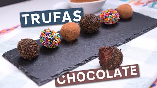 Trufas de Chocolate Receta Facil sin Horno 🍫 [upl. by Demetris]