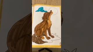 Shades of Strength Coloring a Wolf coloringfun drawing coloursofbadbie shortsfeed shortsvideo [upl. by Eycal]