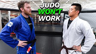 TECHNICAL Judo Brown Belt Vs Jiu Jitsu Black Belt [upl. by Aiksa]