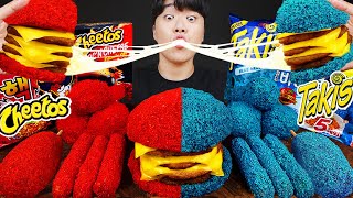 ASMR MUKBANG 직접 만든 치토스 햄버거 치즈스틱 불닭볶음면 핫도그 먹방 amp 레시피 FIRE NOODLES AND BURGER EATING SOUND [upl. by Dde]