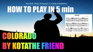 How to play  Colorado by Kota The Friend in 5 min HipHop Piano tutorial 54 Transcription [upl. by Felita]