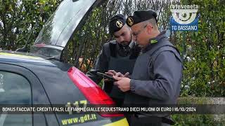 BONUS FACCIATE CREDITI FALSI LE FIAMME GIALLE SEQUESTRANO DIECI MILIONI DI EURO  16102024 [upl. by Ayom763]