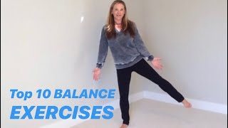 TEN BEST BALANCE EXERCISES from Physical Therapist [upl. by Kalil]