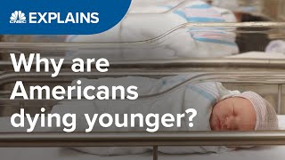 Why is US life expectancy declining  CNBC Explains [upl. by Elin958]