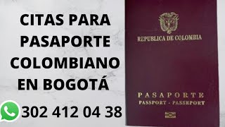 Cómo Agendar Cita Para Pasaporte Colombiano En Bogotá [upl. by Ainekahs]