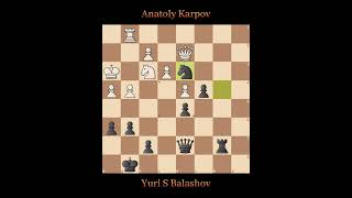 Anatoly Karpov Vs Yuri S Balashov  URS 1980 [upl. by Airtap871]