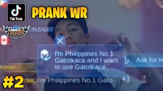 FAKE WINRATE PRANK 2  TikTok ML Compilations  MLBB [upl. by Oremar]