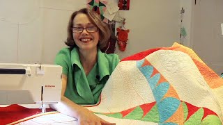 Philippa Naylor Quilting Artist  Free Motion Machine Quilting Demonstration [upl. by Tadeo713]