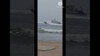 Indian Coast Gaurd Ship Patrolling Chennai Air Showindiancoastgaurdshippatrollingchennaiairshow [upl. by Dranrev]